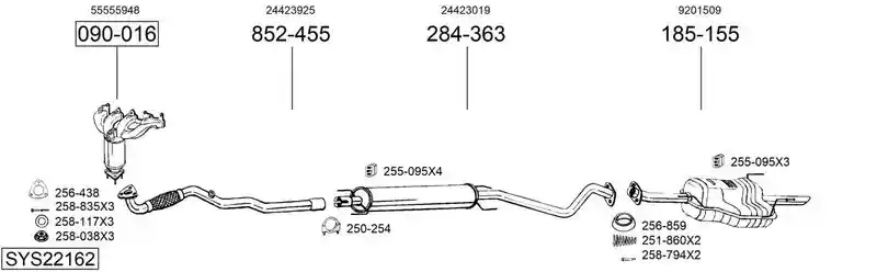 BOSAL SYS22162