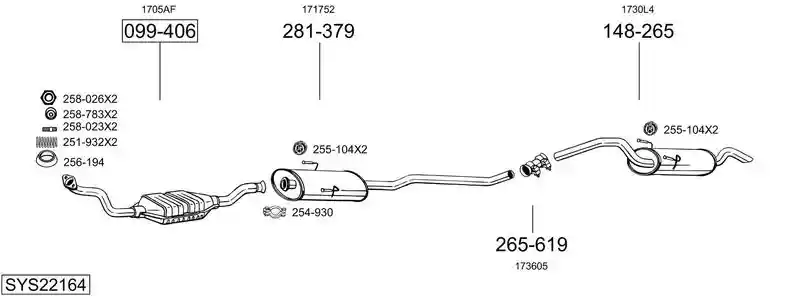 BOSAL SYS22164