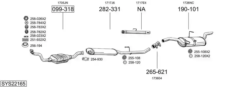 BOSAL SYS22165