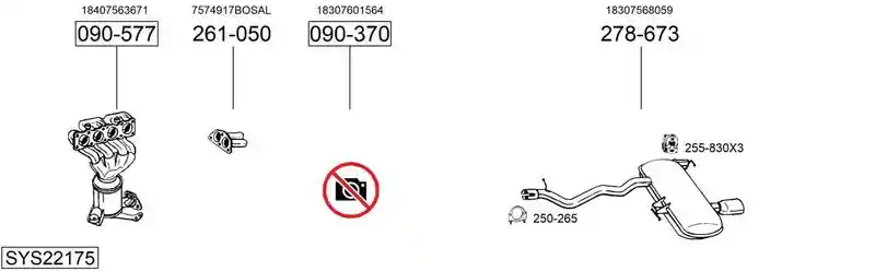 BOSAL SYS22175