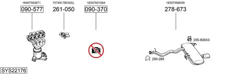 BOSAL SYS22176