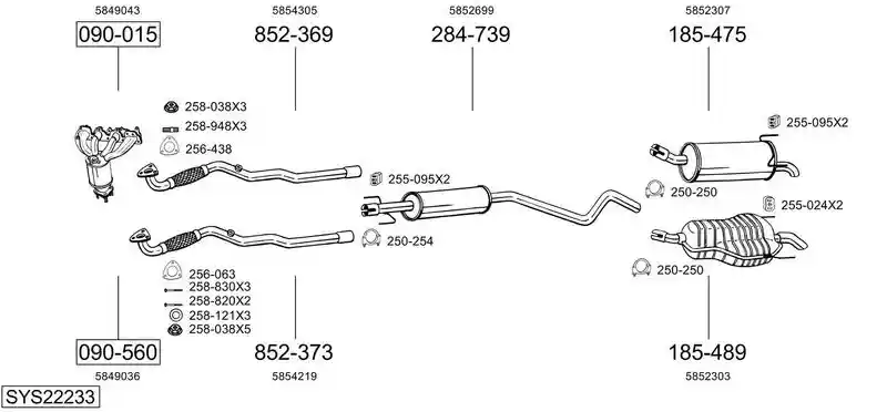 BOSAL SYS22233