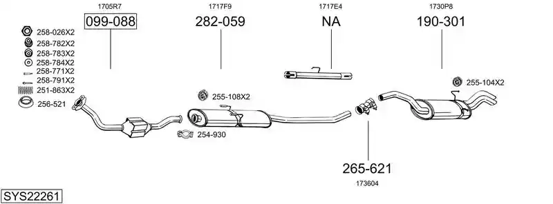 BOSAL SYS22261