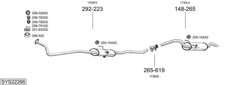 BOSAL SYS22266