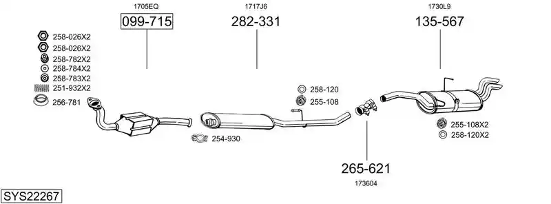 BOSAL SYS22267