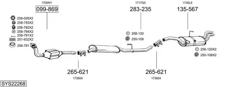 BOSAL SYS22268