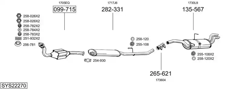 BOSAL SYS22270