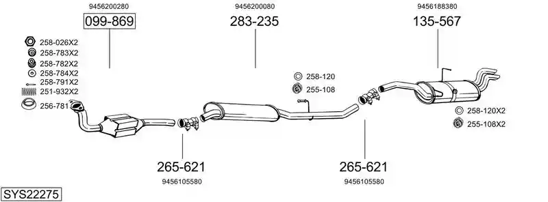 BOSAL SYS22275