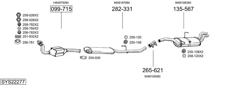 BOSAL SYS22277