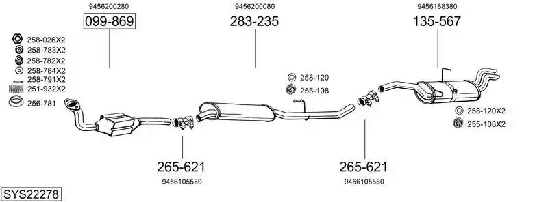 BOSAL SYS22278