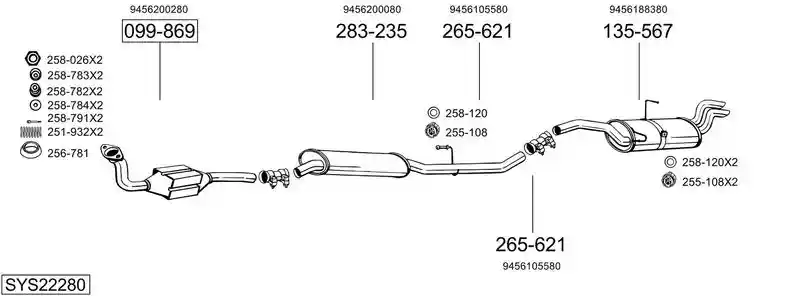 BOSAL SYS22280