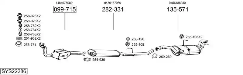 BOSAL SYS22286