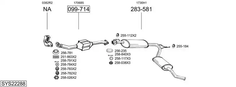 BOSAL SYS22288