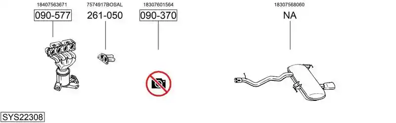 BOSAL SYS22308