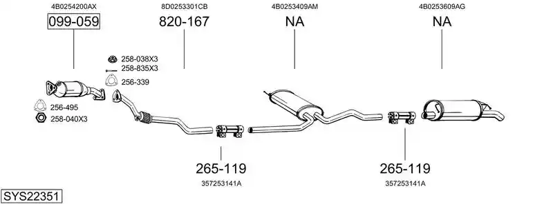 BOSAL SYS22351