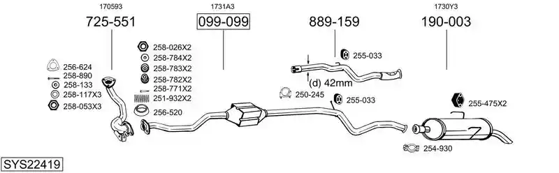 BOSAL SYS22419