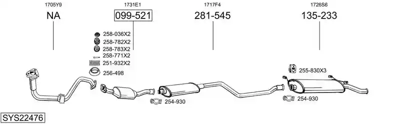 BOSAL SYS22476