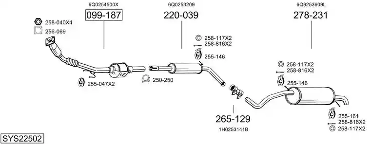 BOSAL SYS22502