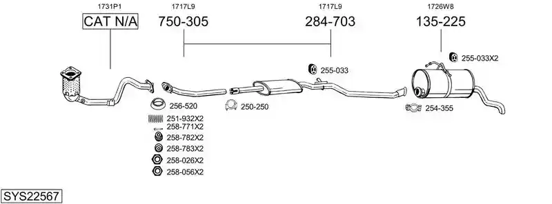 BOSAL SYS22567