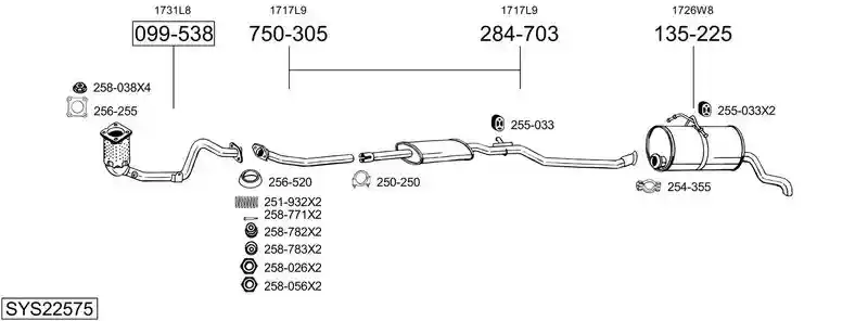 BOSAL SYS22575