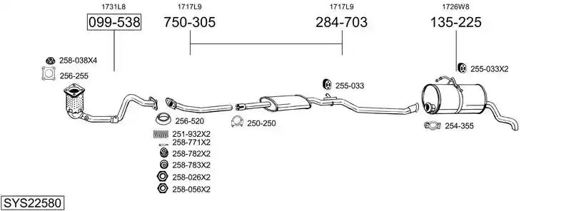 BOSAL SYS22580