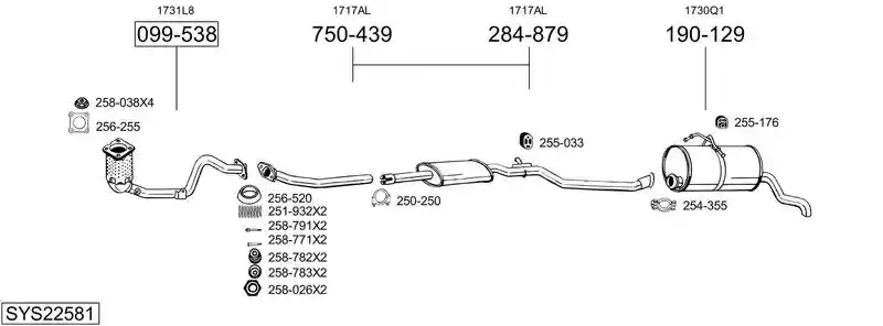 BOSAL SYS22581