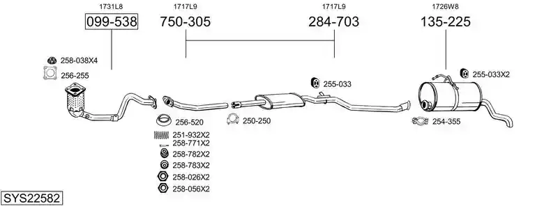 BOSAL SYS22582