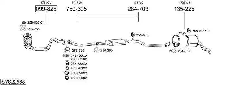 BOSAL SYS22588