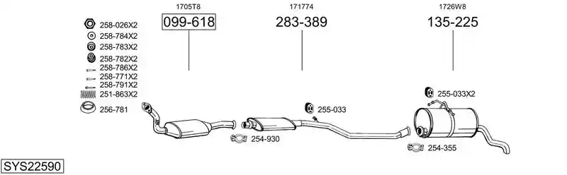 BOSAL SYS22590