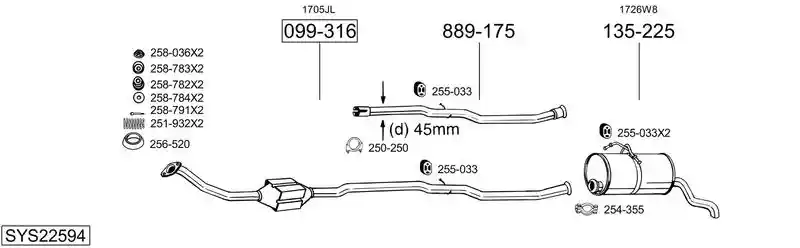 BOSAL SYS22594