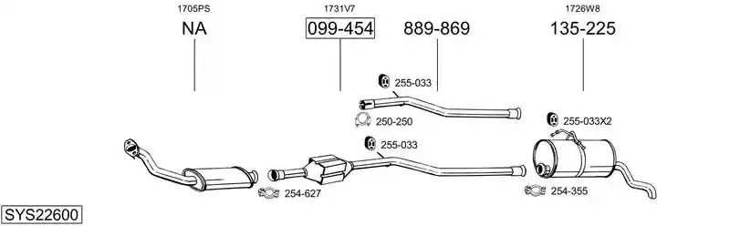 BOSAL SYS22600