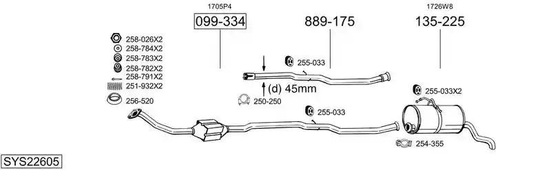 BOSAL SYS22605