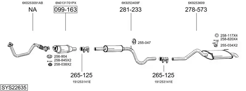 BOSAL SYS22635