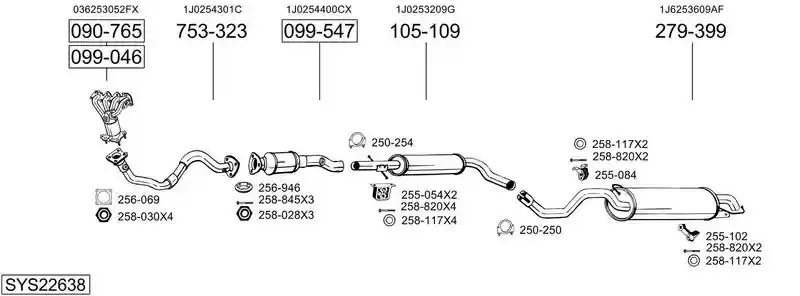 BOSAL SYS22638