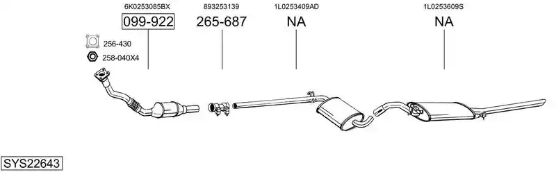 BOSAL SYS22643