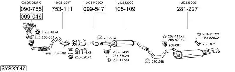 BOSAL SYS22647