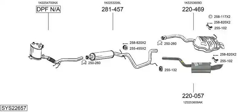BOSAL SYS22657