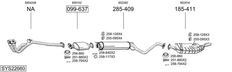 BOSAL SYS22660