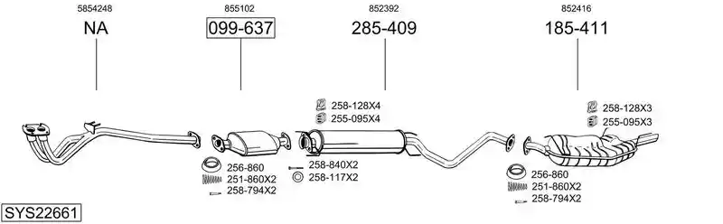 BOSAL SYS22661