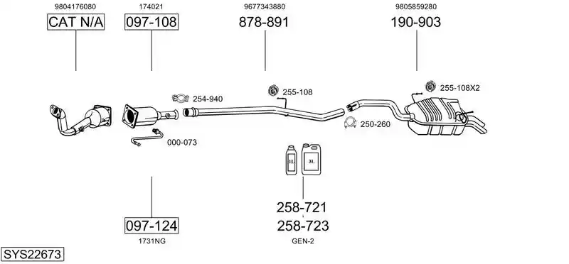 BOSAL SYS22673