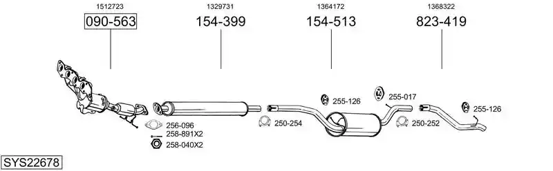 BOSAL SYS22678