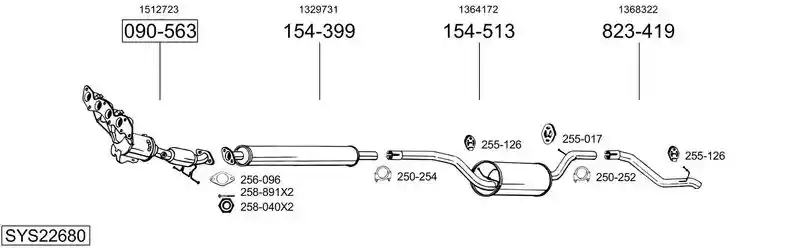 BOSAL SYS22680