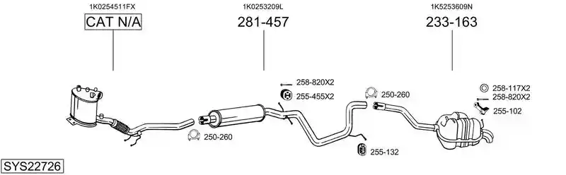 BOSAL SYS22726