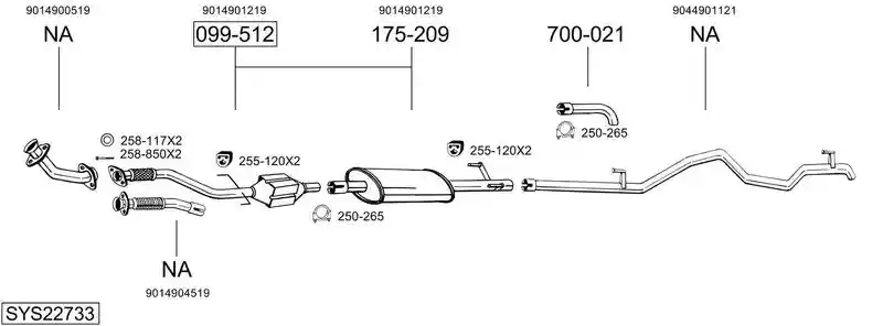 BOSAL SYS22733