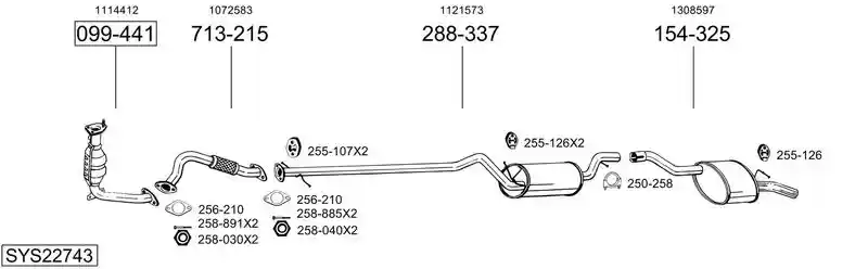BOSAL SYS22743