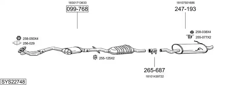 BOSAL SYS22748
