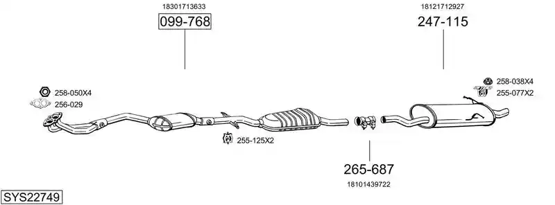 BOSAL SYS22749