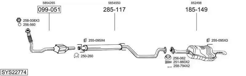 BOSAL SYS22774
