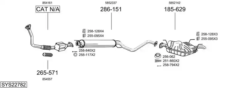 BOSAL SYS22782