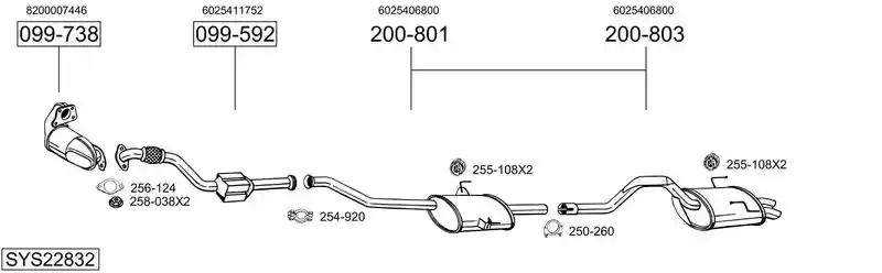 BOSAL SYS22832